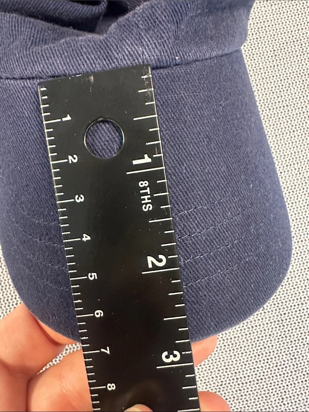 Ralph Lauren Polo Hat VTG 90s - Navy Blue Cotton Baseball Cap with Leather Strap